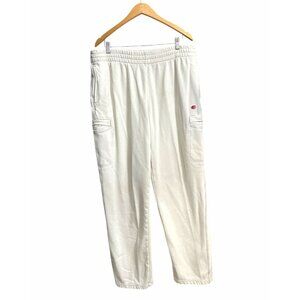 Champion Men's XL White Fleece Sweatpants with Elastic Waist & Pockets